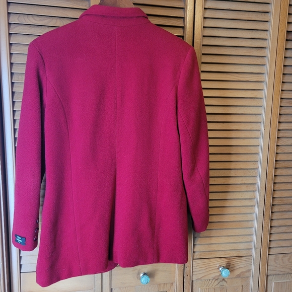 Evidence Red Cashmere & Wool Blend Jacket *Size 11* - Picture 2 of 6
